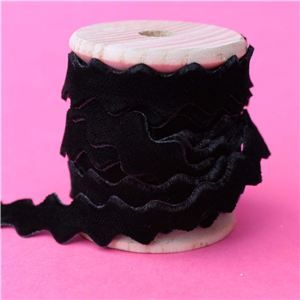 Velvet Ric Rac - Black